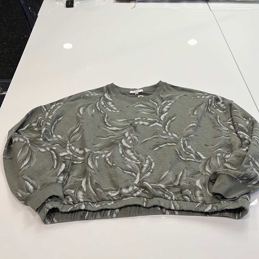 Z supply leaf print sweatshirt